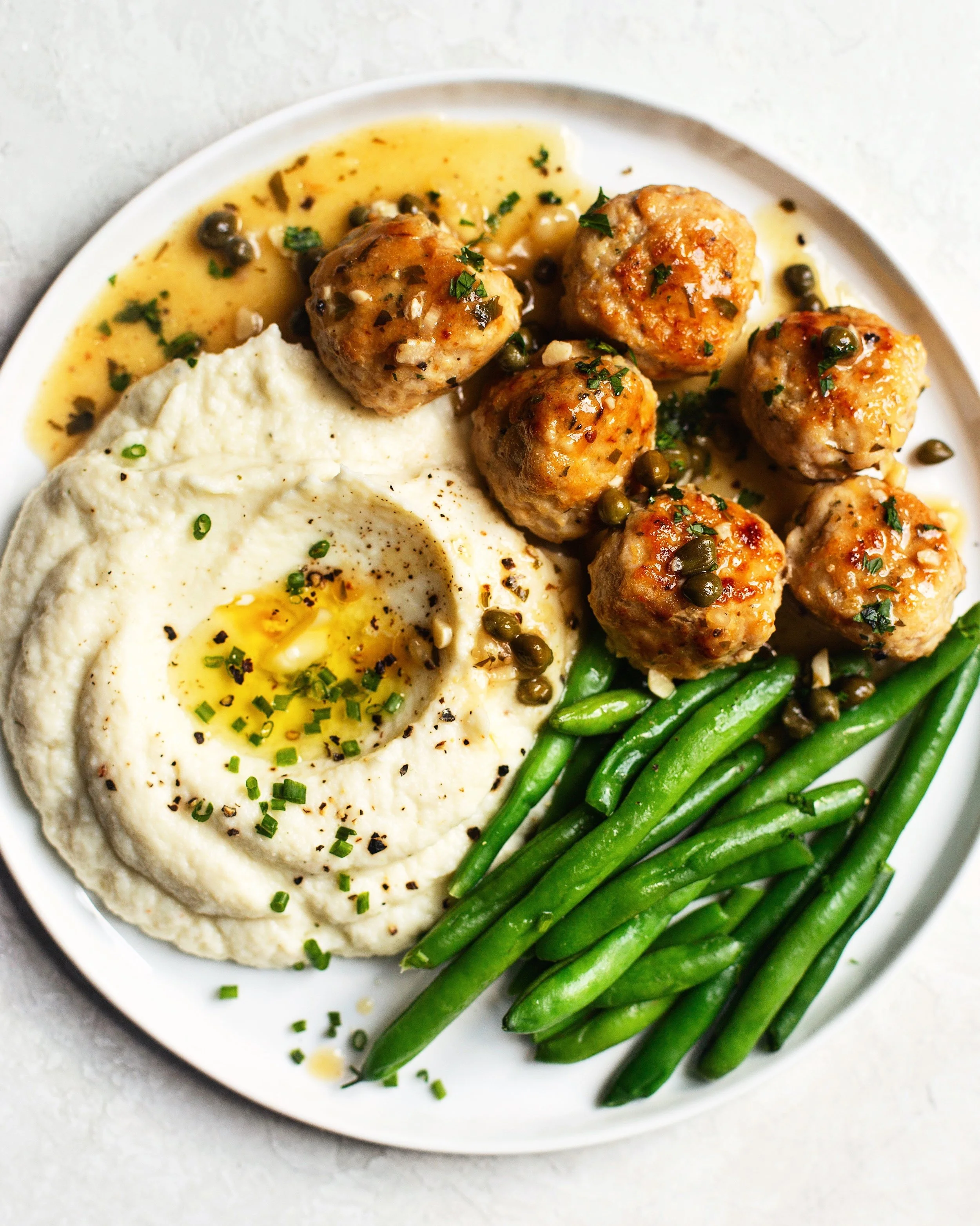 Keto Friendly Chicken Piccata Meatballs — The Daley Plate